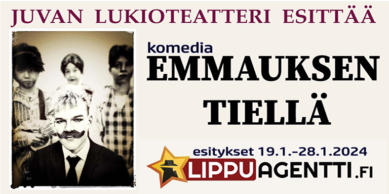 Juvan lukioteatterin maalaiskomedia saa ensi-iltansa pe 19.1.2024. Tammikuussa on ensi-illan lisäksi neljä muuta esitystä.