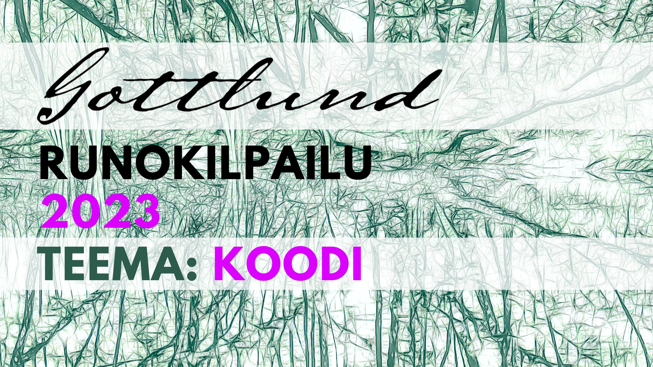 Gottlund-runokilpailu järjestetään jo kymmenettä kertaa. Kilpailun teema on tänä vuonna ”koodi”.